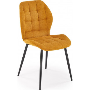 Krzesło pikowane tapicerowane K548 musztardowe Halmar