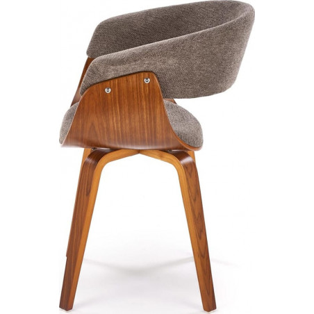 Krzesło drewniane tapicerowane K545 popiel / orzechowy Halmar