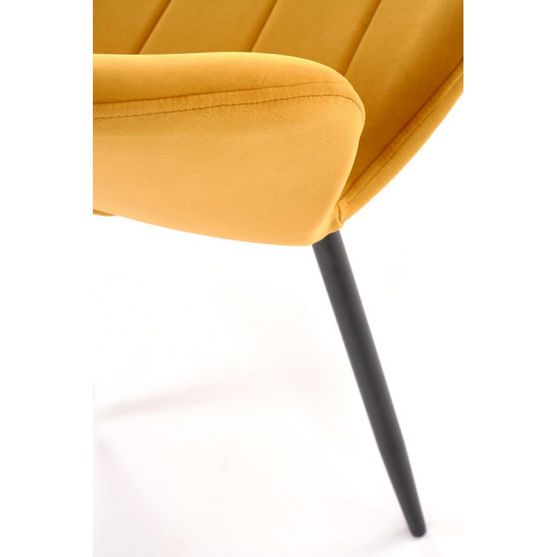 Krzesło welurowe K538 musztardowe Halmar