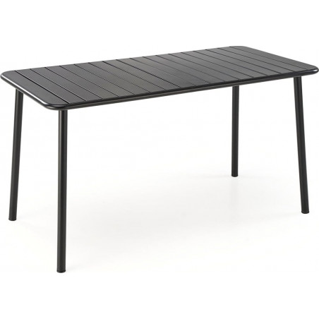 Stół metalowy prostokątny Bosco 140x70cm czarny Halmar