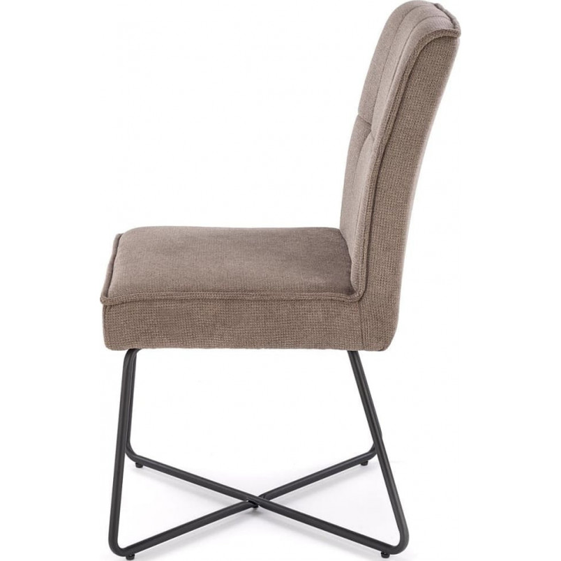 Krzesło tapicerowane z pikowanym oparciem K534 popiel Halmar