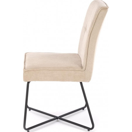 Krzesło tapicerowane z pikowanym oparciem K534 beżowe Halmar