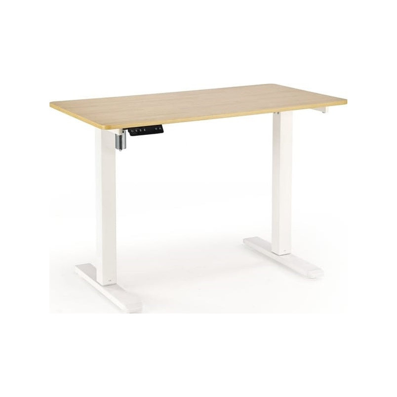 Biurko z funkcją regulacji wysokości B53 105x56cm dąb złoty / biały Halmar
