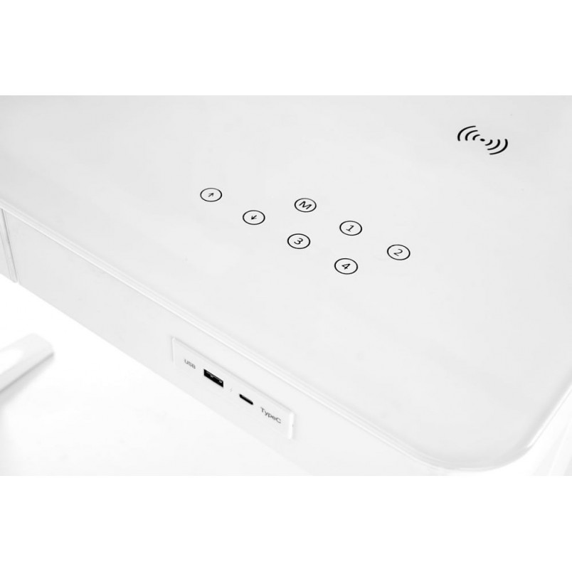 Biurko z funkcją regulacji wysokości i usb B52 120x60cm białe Halmar