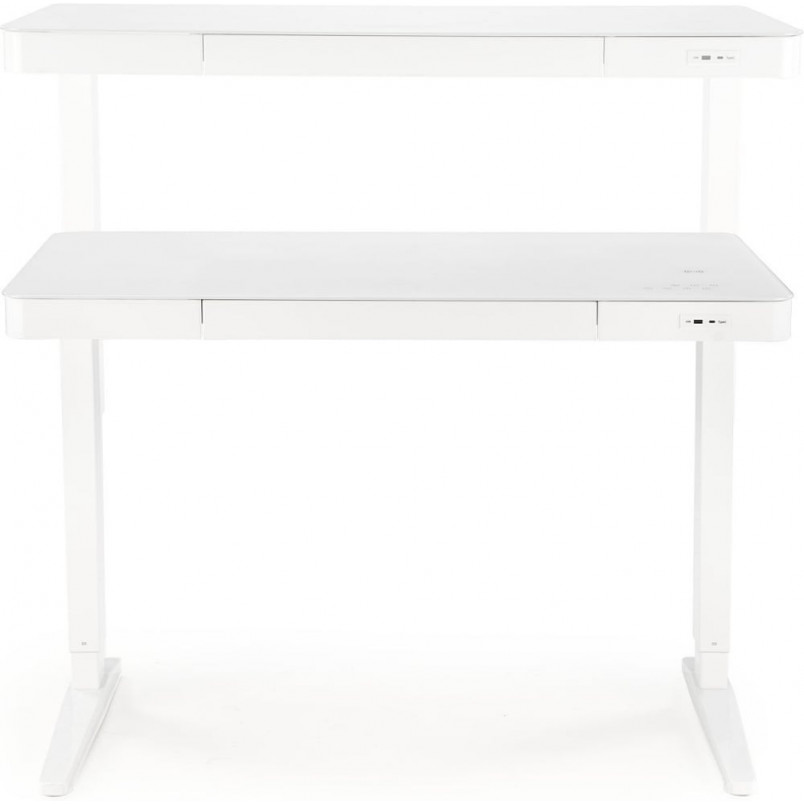 Biurko z funkcją regulacji wysokości i usb B52 120x60cm białe Halmar