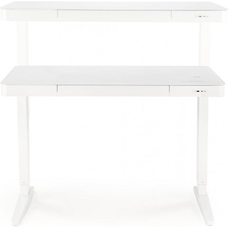 Biurko z funkcją regulacji wysokości i usb B52 120x60cm białe Halmar