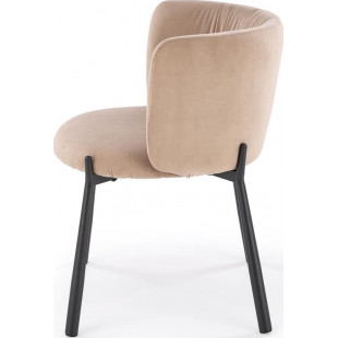 Krzesło welurowe z okrągłym siedziskiem K531 beżowe Halmar