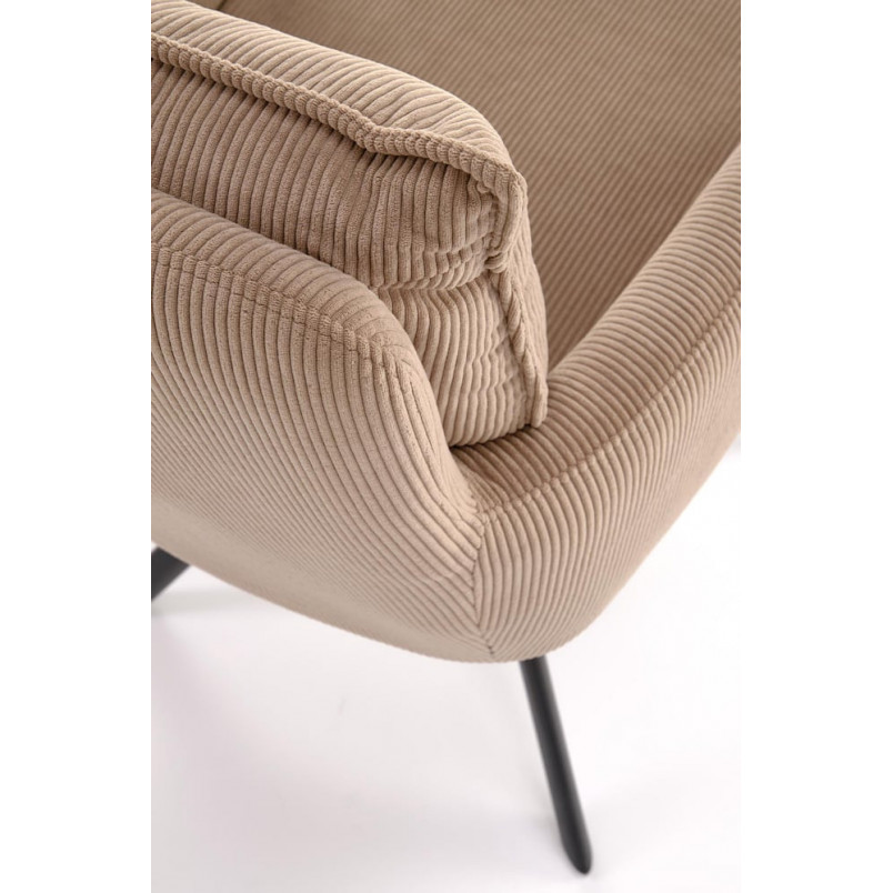 Krzesło sztruksowe obrotowe K528 cappuccino Halmar