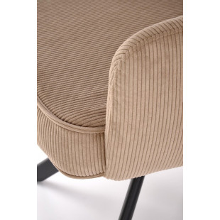 Krzesło sztruksowe obrotowe K528 cappuccino Halmar