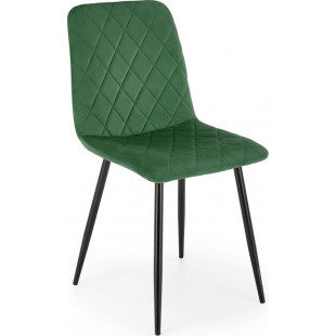 Krzesło welurowe z przeszyciami K525 zielone Halmar