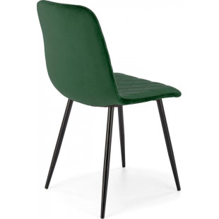 Krzesło welurowe z przeszyciami K525 zielone Halmar