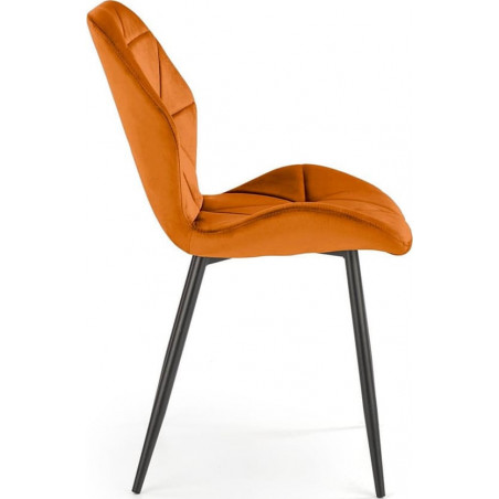 Krzesło welurowe pikowane K453 cynamonowe Halmar