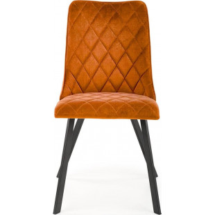 Krzesło welurowe pikowane K450 cynamonowe Halmar