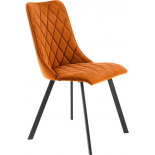 Krzesło welurowe pikowane K450 cynamonowe Halmar