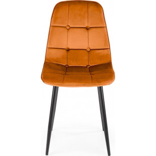 Krzesło welurowe pikowane K417 cynamonowe Halmar