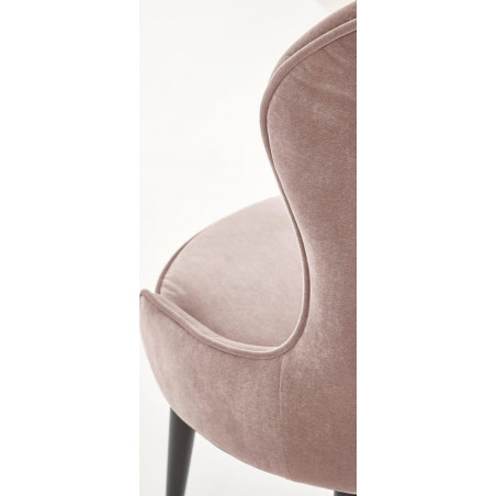 Krzesło welurowe pikowane K366 beżowe Halmar