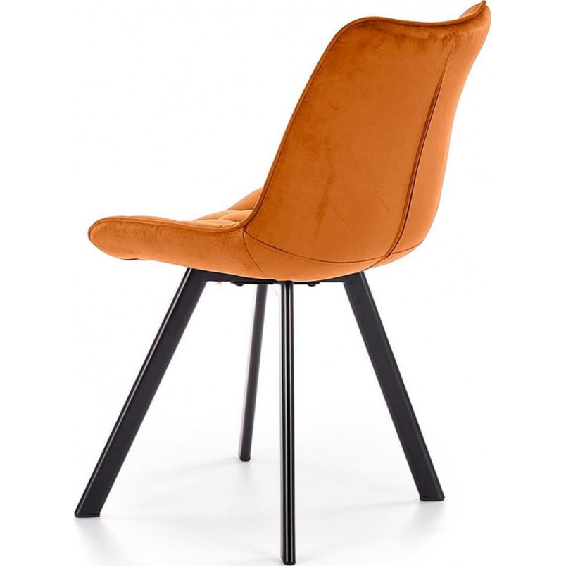 Krzesło welurowe pikowane K332 cynamonowe Halmar