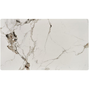 Stół glamour Emilio 120x70cm biały marmur / czarny Halmar