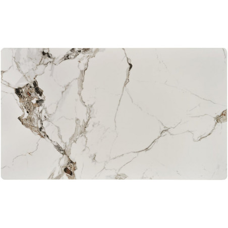 Stół glamour Emilio 120x70cm biały marmur / czarny Halmar