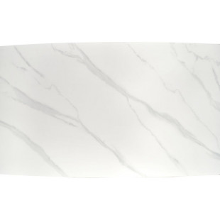 Stół glamour na złotej podstawie Clemente 160x90cm biały marmur Halmar