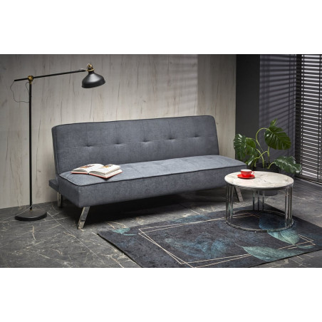 Sofa 3 osobowa rozkładana na nóżkach Carlito 173cm popiel Halmar