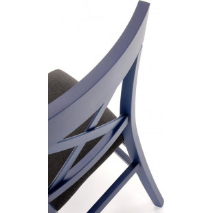 Krzesło drewniane z tapicerowanym siedziskiem Tutti II granatowy / Inari 95 Halmar