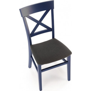 Krzesło drewniane z tapicerowanym siedziskiem Tutti II granatowy / Inari 95 Halmar
