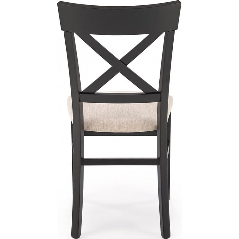 Krzesło drewniane z tapicerowanym siedziskiem Tutti II czarny / Inari 22 Halmar