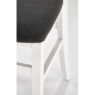 Krzesło drewniane z tapicerowanym siedziskiem Tutti II biały / Inari 95 Halmar