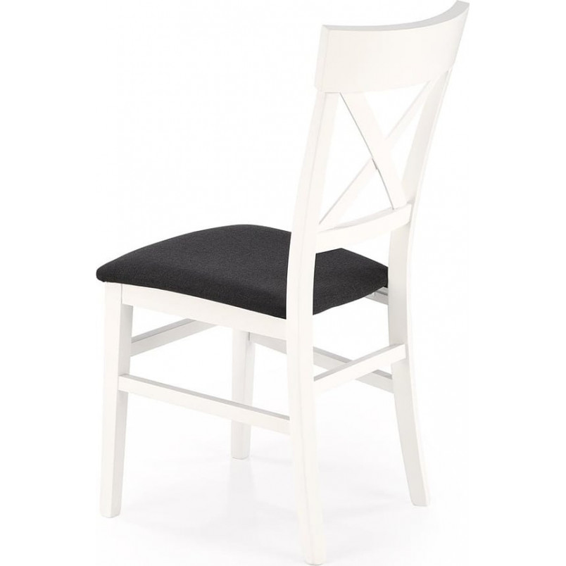 Krzesło drewniane z tapicerowanym siedziskiem Tutti II biały / Inari 95 Halmar