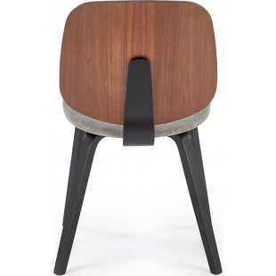 Krzesło drewniane tapicerowane K563 orzech / popiel / czarny Halmar