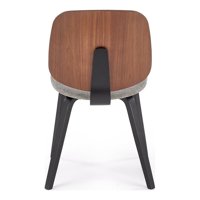 Krzesło drewniane tapicerowane K563 orzech / popiel / czarny Halmar