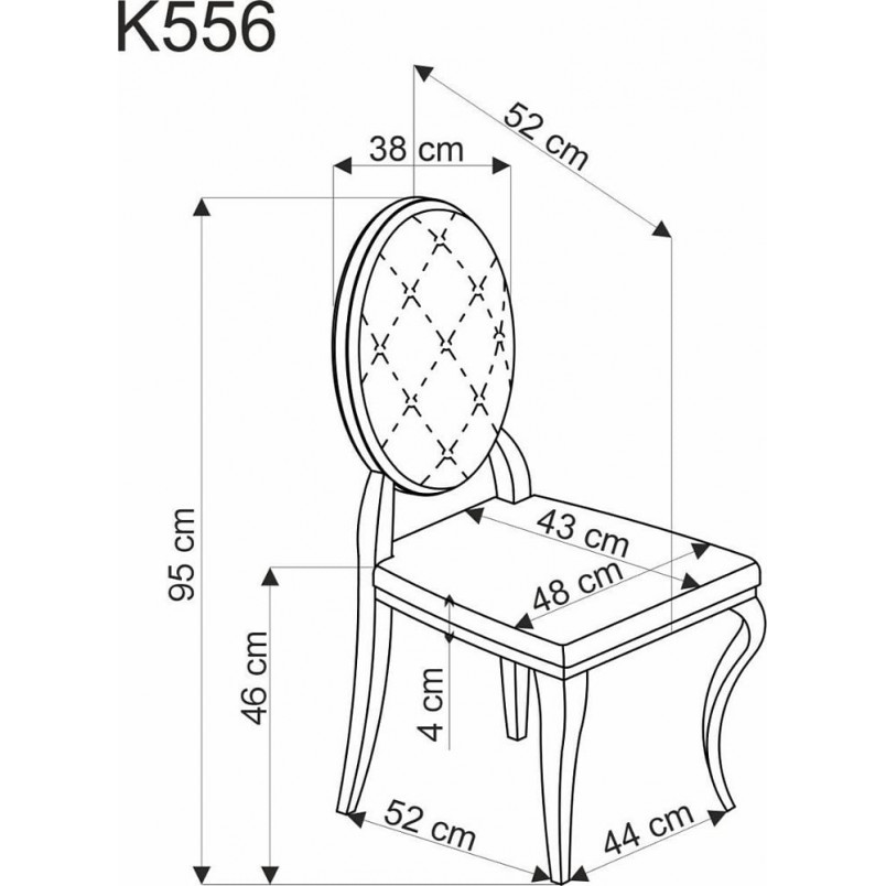 Krzesło welurowe ze złotymi nogami K556 czarny / złoty Halmar