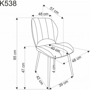Krzesło welurowe K538 zielone Halmar