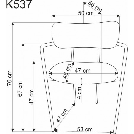 Krzesło tapicerowane ze złotymi nogami K537 popiel Halmar