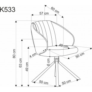 Krzesło fotelowe obrotowe K533 oliwkowe Halmar