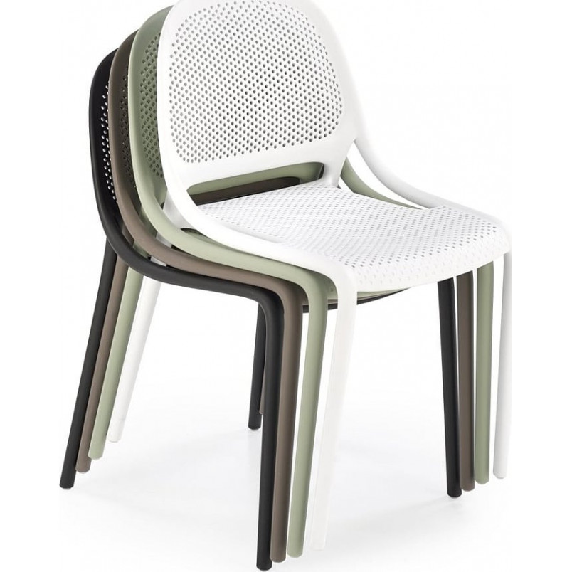 Krzesło ażurowe z tworzywa K532 khaki Halmar