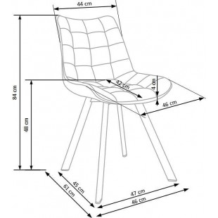 Krzesło welurowe pikowane K332 cynamonowe Halmar