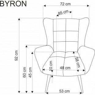 Fotel pikowany uszak Byron oliwkowy Halmar