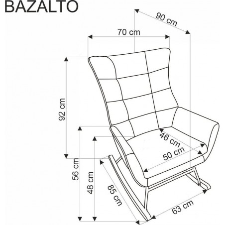 Fotel bujany welurowy Bazalto zielony Halmar