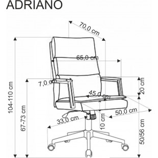 Fotel gabinetowy tapicerowany Adriano szary Halmar
