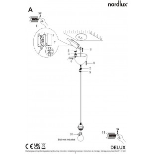 Zawiesie / przewód do klosza Villo Delux 200cm biały Nordlux