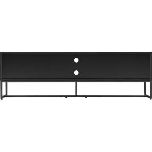Szafka rtv z frontem w jodełkę Clar 160x40cm dąb / czarny Intesi
