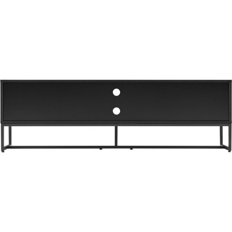 Szafka rtv z frontem w jodełkę Clar 160x40cm dąb / czarny Intesi