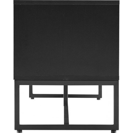 Szafka rtv z frontem w jodełkę Clar 160x40cm dąb / czarny Intesi
