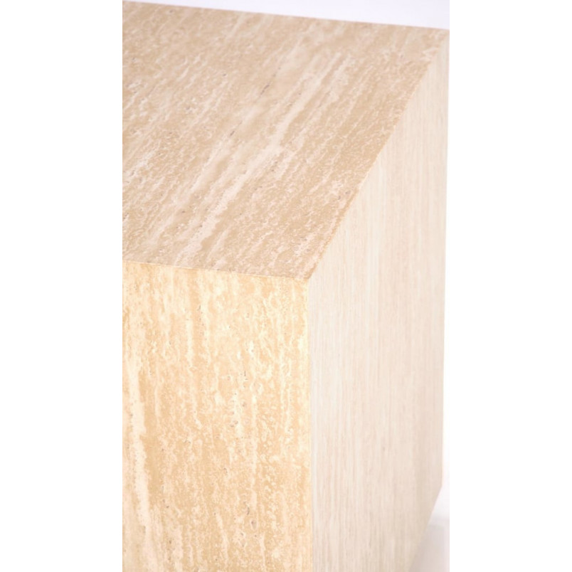 Stolik boczny kwadratowy Travertino 45x45cm trawertyn Halmar