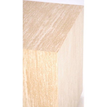 Stolik boczny kwadratowy Travertino 45x45cm trawertyn Halmar