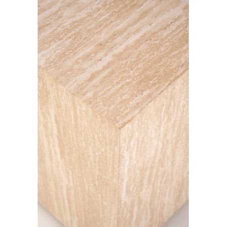 Stolik boczny kwadratowy Travertino 45x45cm trawertyn Halmar