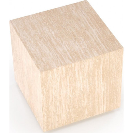 Stolik boczny kwadratowy Travertino 45x45cm trawertyn Halmar