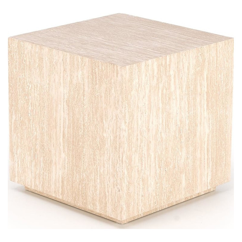 Stolik boczny kwadratowy Travertino 45x45cm trawertyn Halmar